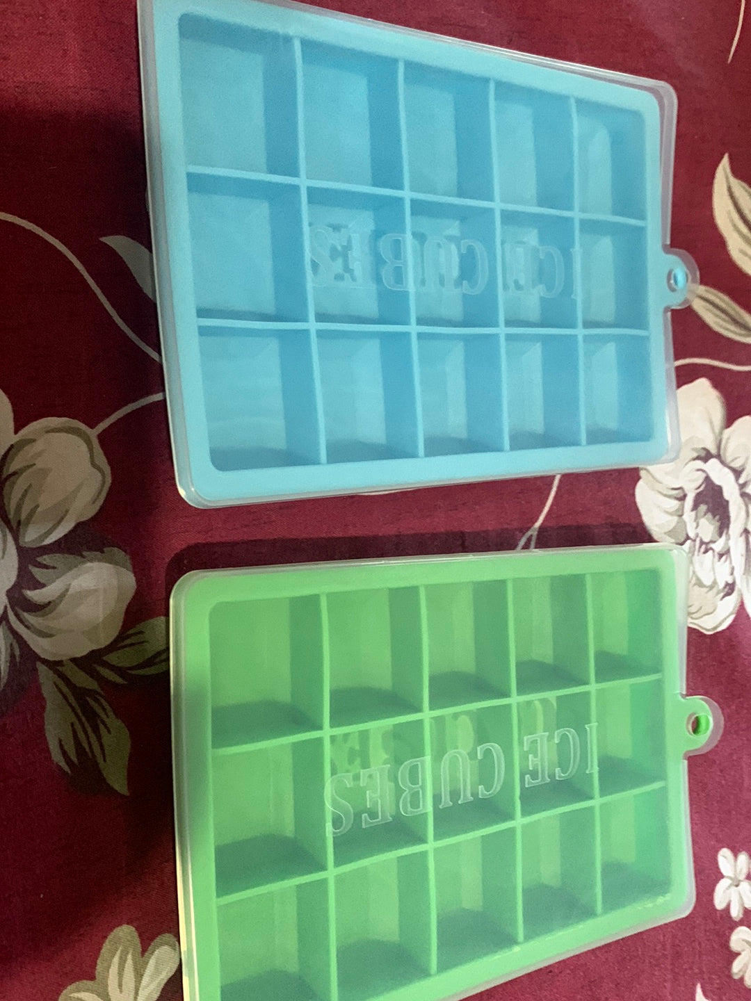 New Ice Tray Silicone 15 Grid Square Shape Reusable Ice Cube Mold for Kitchen Freezer