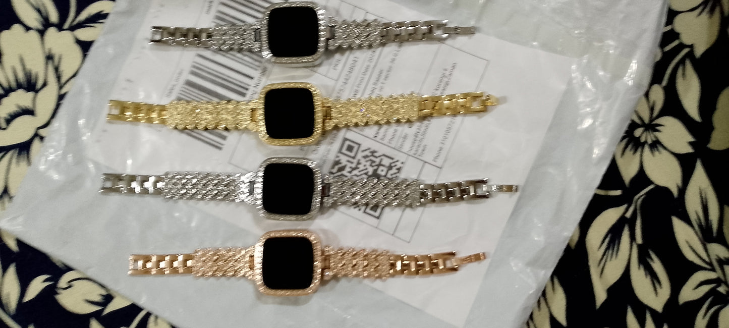 Full Diamond Touch Screen LED Watch For Girl | Steel Chain With Diamond Ladies Watch