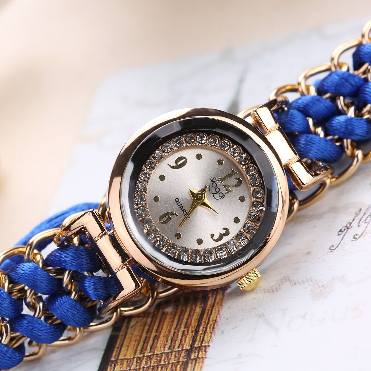 Luxury Stylish Girls Analog Handmade Braided Bracelet Watch