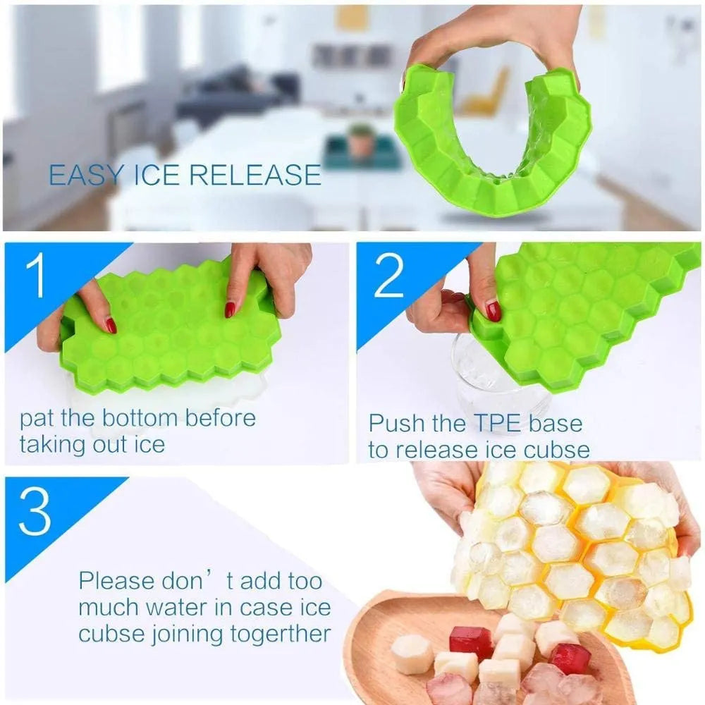Silicone Ice Tray Random Flexible Ice Cube Molds BPA Free Ice Cube Molds -