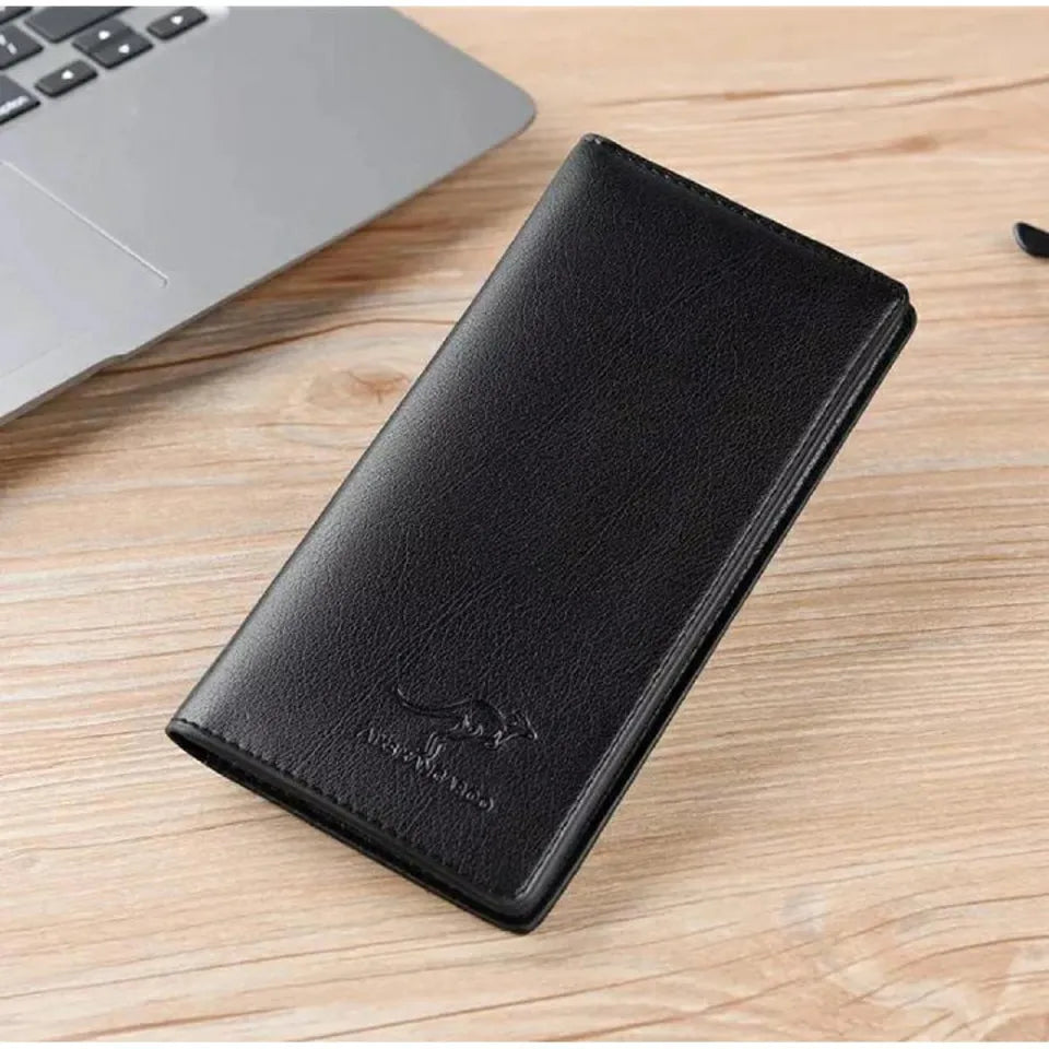 TheMarkhor AIKS KANGROO Slim Long Mobile Money and Card Holder Leather Wallet for Men's