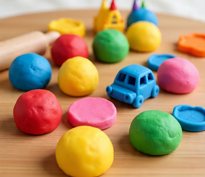 Play Dough Fomic Pack of 12 - Non-Toxic Modeling Clay for Kids, Soft & Colorful DIY Arts