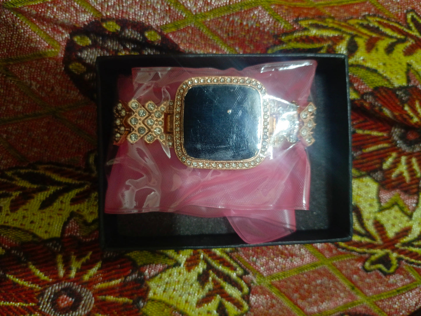 Full Diamond Touch Screen LED Watch For Girl | Steel Chain With Diamond Ladies Watch