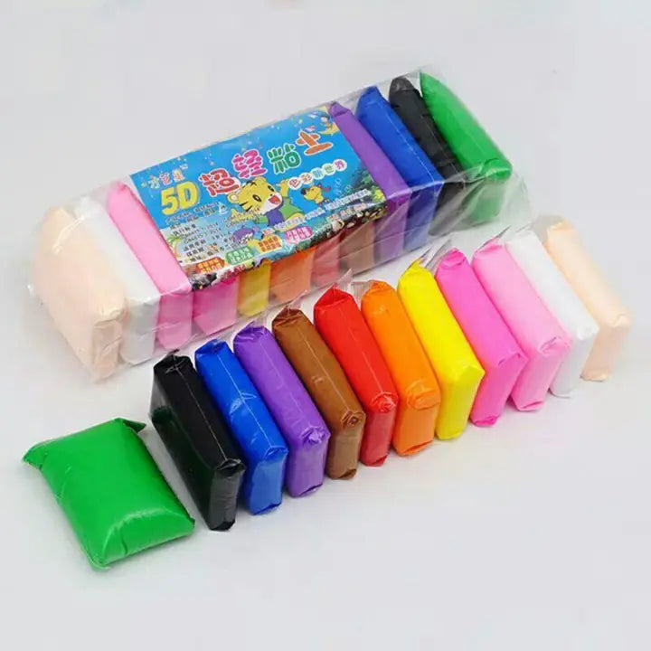 Play Dough Fomic Pack of 12 - Non-Toxic Modeling Clay for Kids, Soft & Colorful DIY Arts
