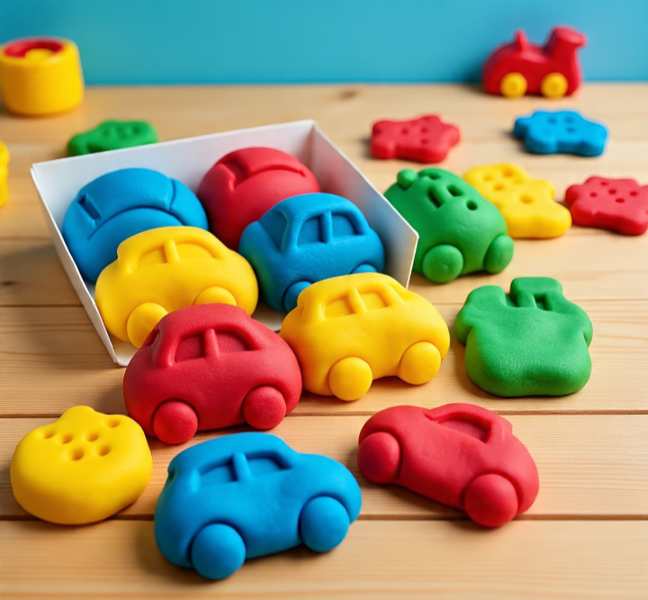 Play Dough Fomic Pack of 12 - Non-Toxic Modeling Clay for Kids, Soft & Colorful DIY Arts
