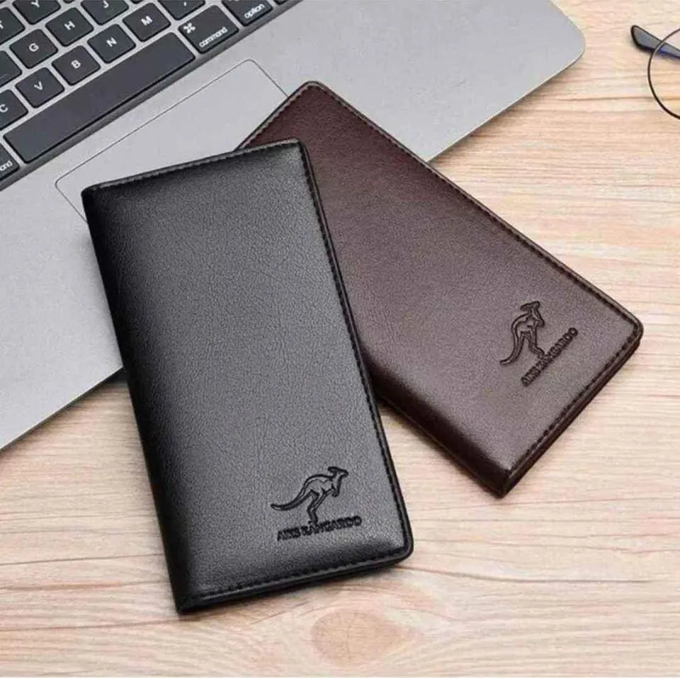 TheMarkhor AIKS KANGROO Slim Long Mobile Money and Card Holder Leather Wallet for Men's