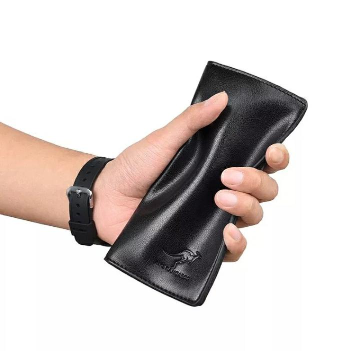 TheMarkhor AIKS KANGROO Slim Long Mobile Money and Card Holder Leather Wallet for Men's