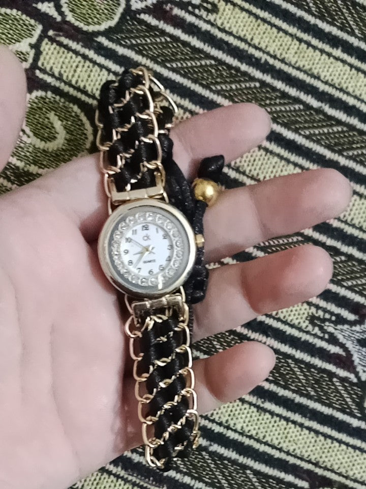Luxury Stylish Girls Analog Handmade Braided Bracelet Watch