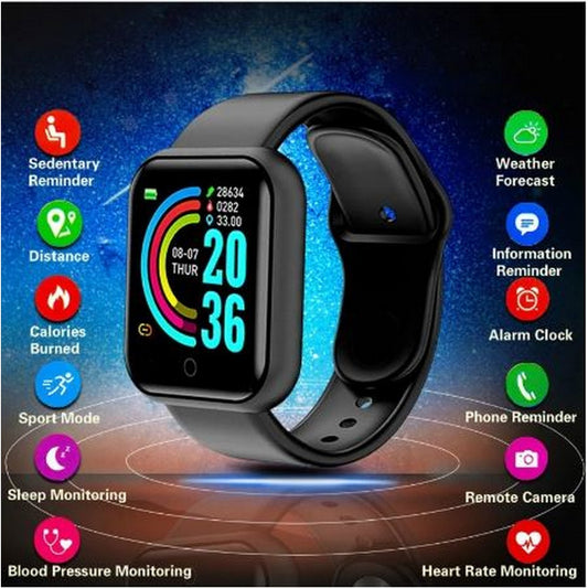 D20 Smart Watch Men Blood Pressure Waterproof Smartwatch Heart Rate For Men