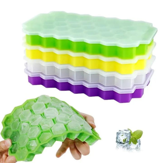 Silicone Honeycomb Ice Cube Tray | Flexible Ice Mold for Drinks, Juice and Kitchen Use