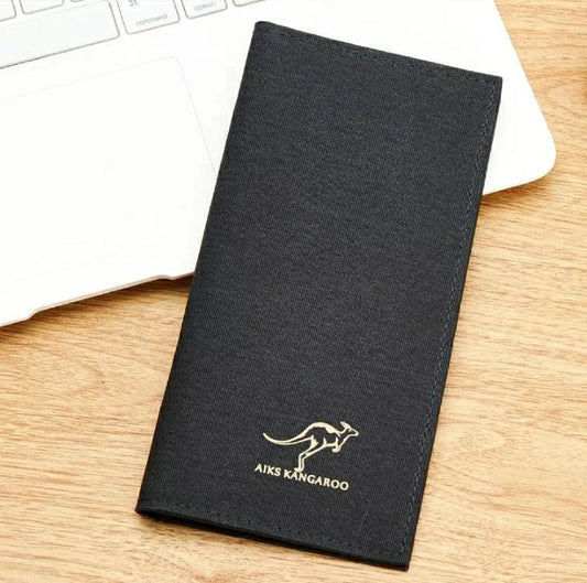 TheMarkhor AIKS KANGROO Slim Long Mobile Money and Card Holder Leather Wallet for Men's
