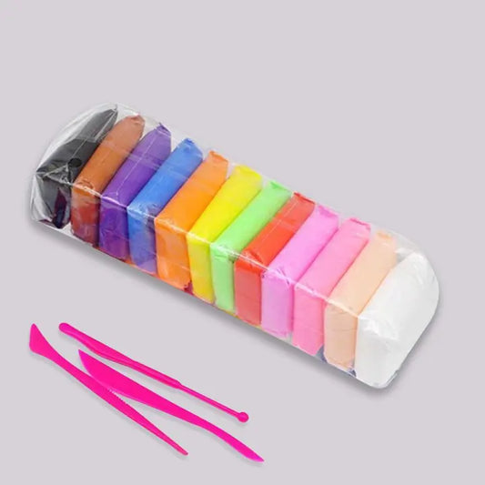 Play Dough Fomic Pack of 12 - Non-Toxic Modeling Clay for Kids, Soft & Colorful DIY Arts