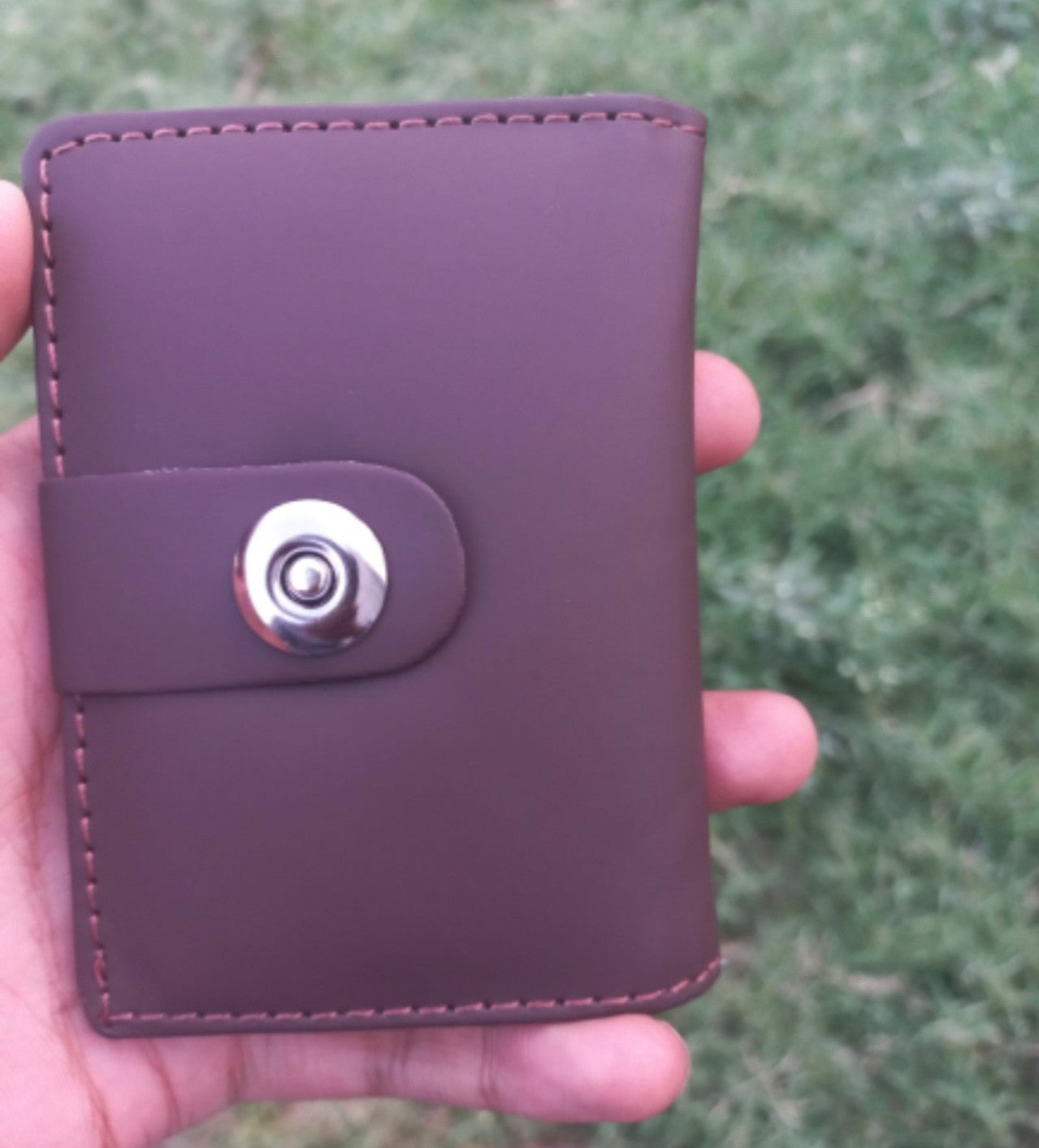 Premium Bifold Mini Wallet - Slim Synthetic Leather Card Holder with Cash