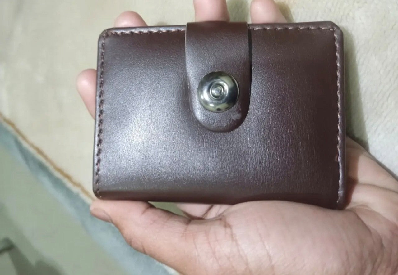 Premium Bifold Mini Wallet - Slim Synthetic Leather Card Holder with Cash