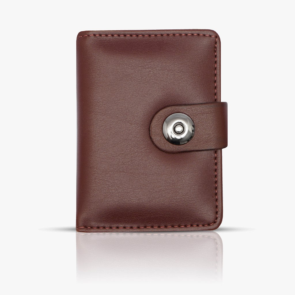 Premium Bifold Mini Wallet - Slim Synthetic Leather Card Holder with Cash