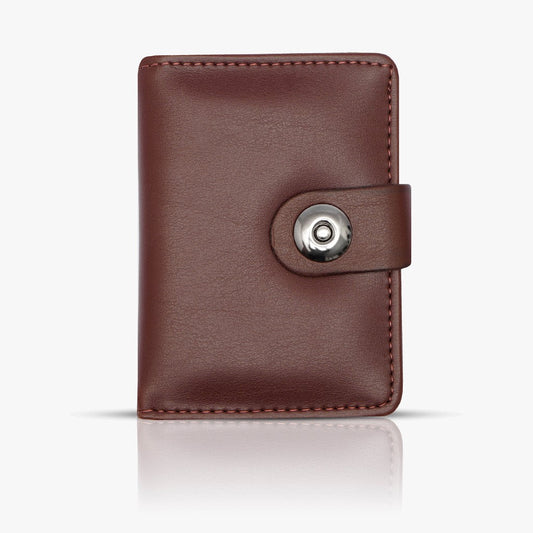 Premium Bifold Mini Wallet - Slim Synthetic Leather Card Holder with Cash
