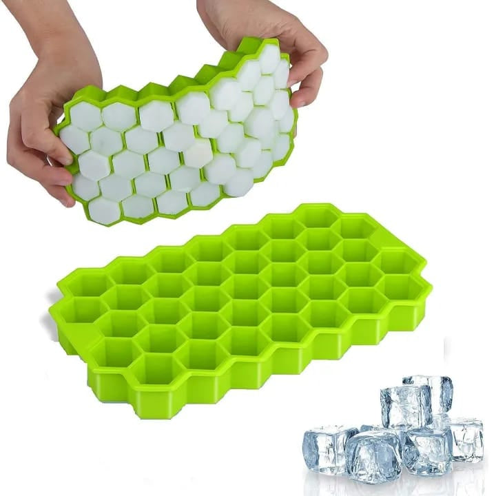Silicone Honeycomb Ice Cube Tray | Flexible Ice Mold for Drinks, Juice and Kitchen Use