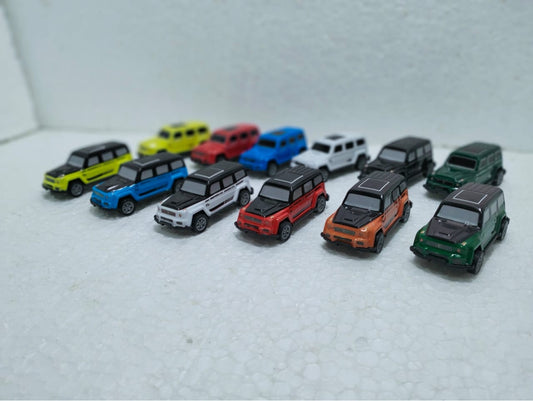1:64 Scale Pack of 12 Mercedes Benz AMG Tin Metal Body Car Jeep Pull Back Die Cast Model