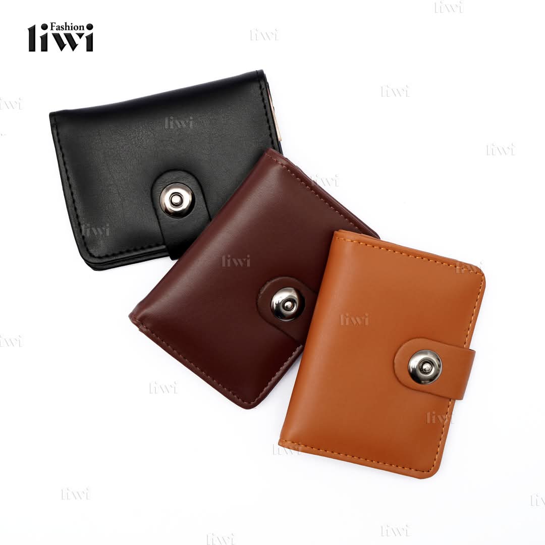 Premium Bifold Mini Wallet - Slim Synthetic Leather Card Holder with Cash