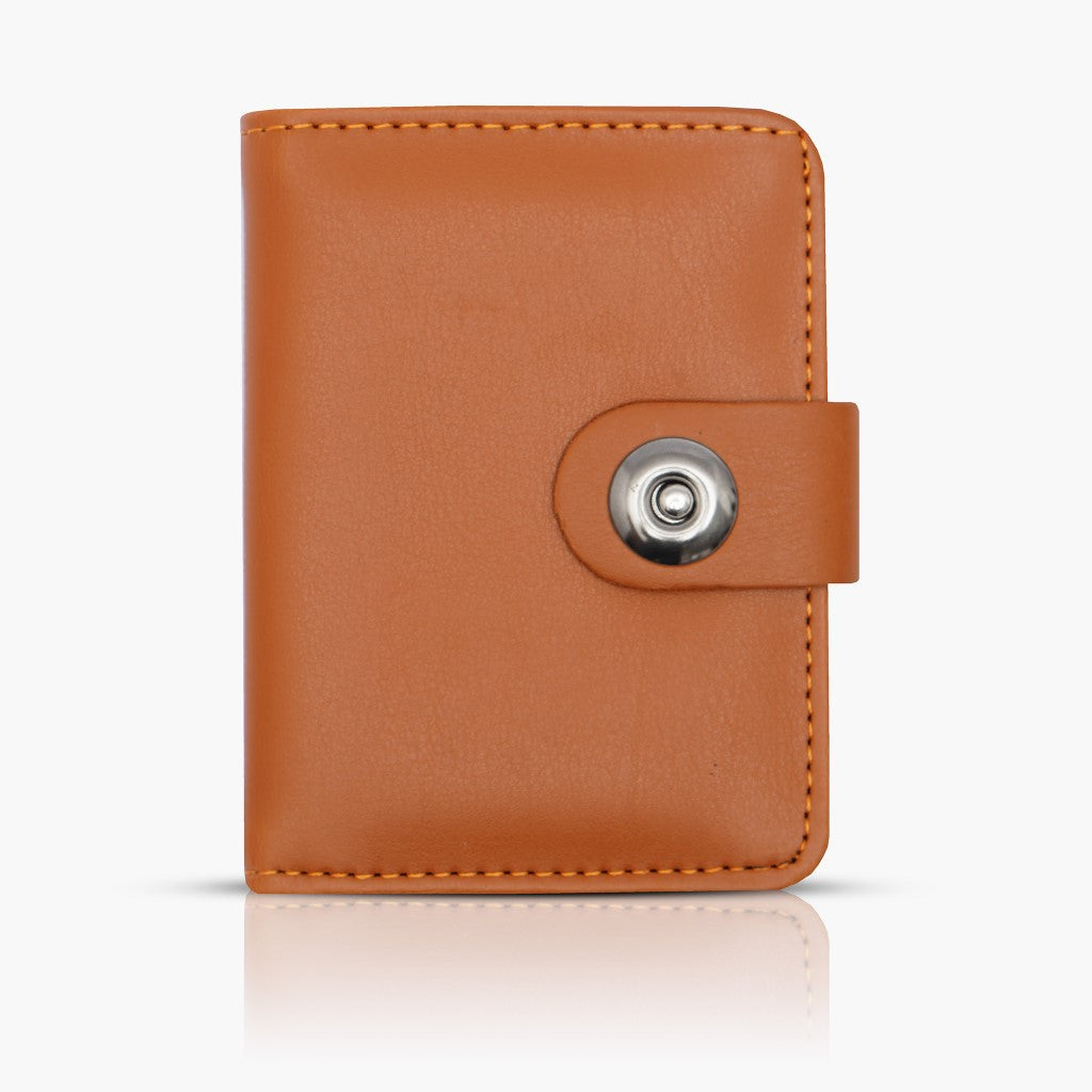 Premium Bifold Mini Wallet - Slim Synthetic Leather Card Holder with Cash